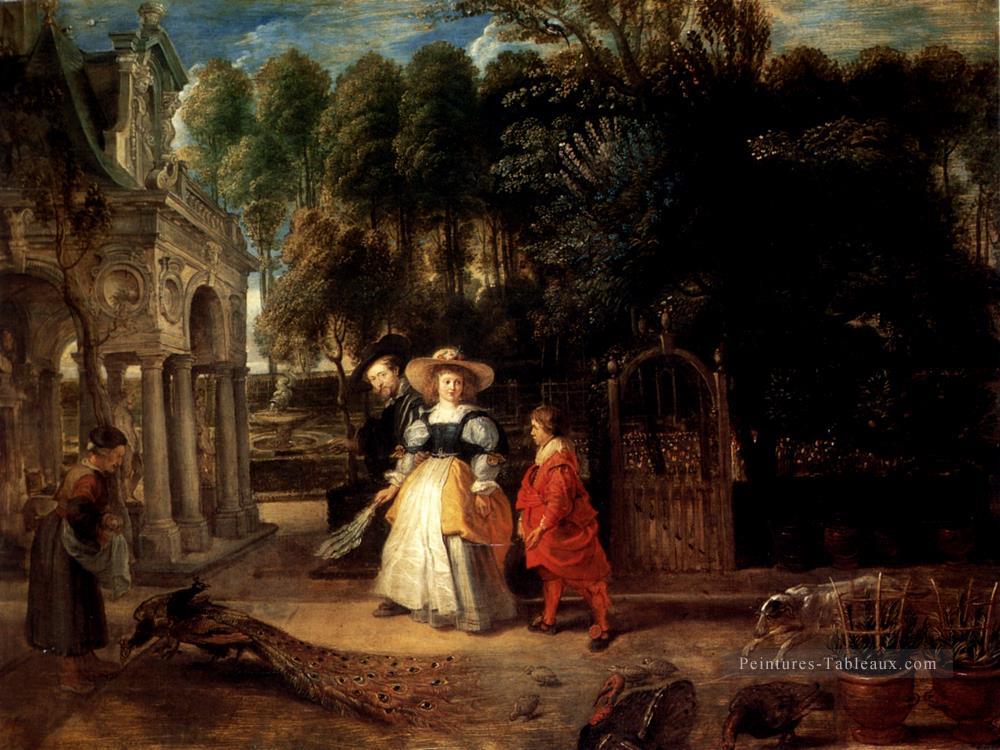 Rubens dans son jardin avec Helena Fourment Baroque Peter Paul Rubens Peintures à l'huile
